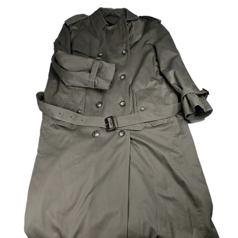 Polo University Club by Ralph Lauren Mens 42R Classic Double Breasted Coat Khaki